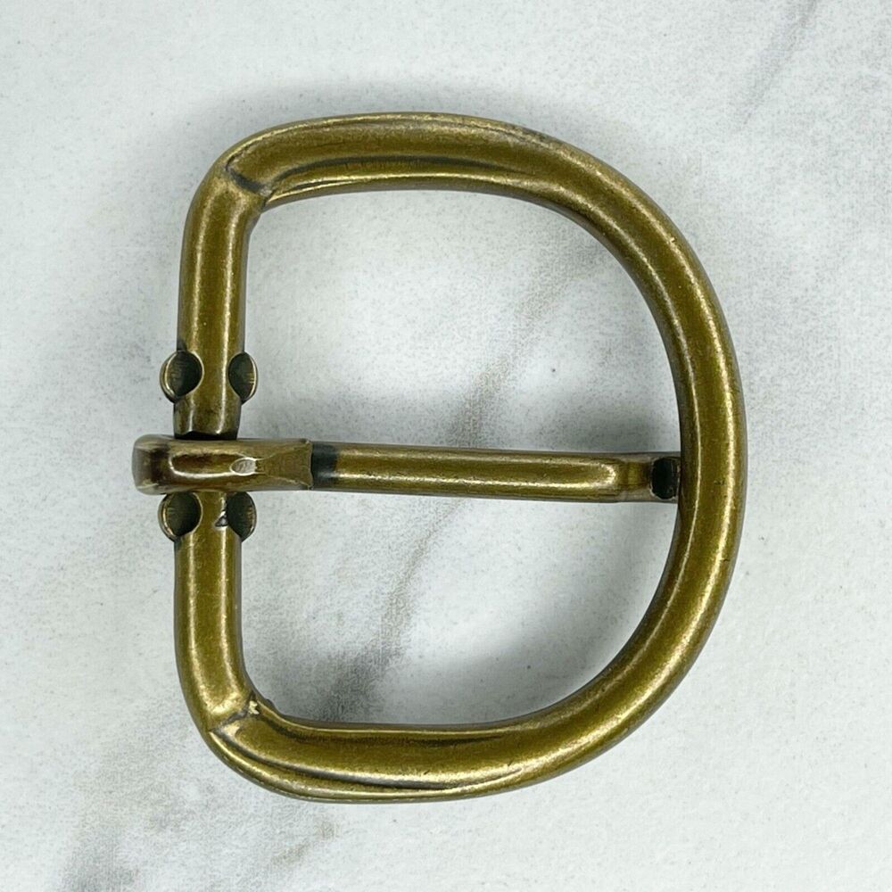 Bronze Tone Rounded Simple Basic Belt Buckle - Picture 2 of 7